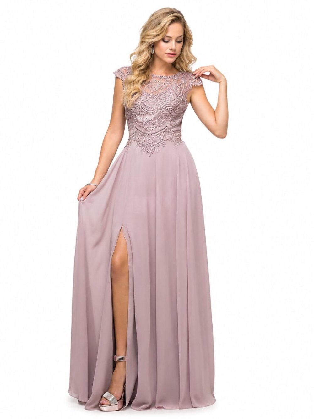 NWT, Cinderella Divine Mauve Dusty Rose Evening Dress size 14